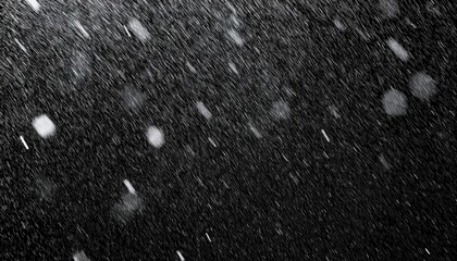Intense Snowstorm in Motion. Dynamic View of Falling Snowflakes Against a Dark Night Sky Perfect for Winter Themed Design Projects, Nature Blogs, Weather Forecasts, or Atmospheric Film Backdrops