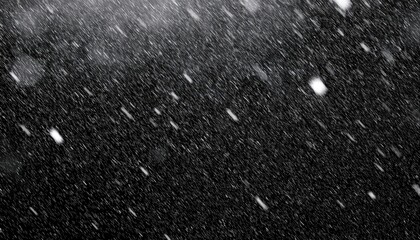 Intense Snowstorm in Motion. Dynamic View of Falling Snowflakes Against a Dark Night Sky Perfect for Winter Themed Design Projects, Nature Blogs, Weather Forecasts, or Atmospheric Film Backdrops
