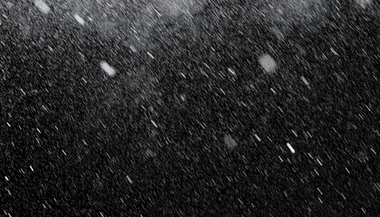 Intense Snowstorm in Motion. Dynamic View of Falling Snowflakes Against a Dark Night Sky Perfect for Winter Themed Design Projects, Nature Blogs, Weather Forecasts, or Atmospheric Film Backdrops