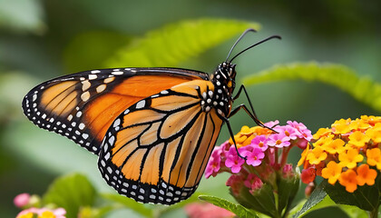 Obraz premium monarch butterfly on flower