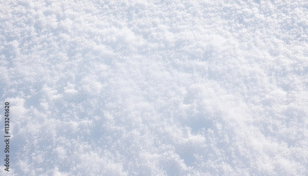 Aufkleber crystal-clear macro of snowflakes on fresh snow blanket capturing the intricate ice patterns and tex
