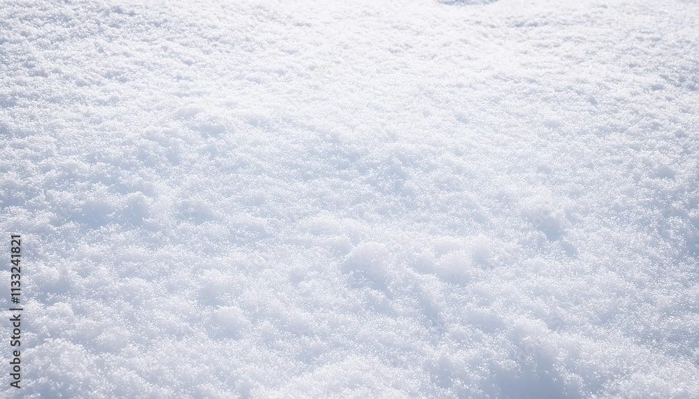 Aufkleber crystal-clear macro of snowflakes on fresh snow blanket capturing the intricate ice patterns and tex