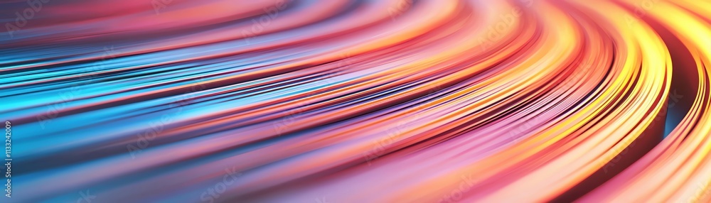 Aufkleber vibrant, colorful abstract lines creating a dynamic flow of energy and movement.