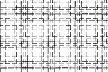 Fototapeta premium Abstract pattern of intersecting squares with varying thicknesses and alignments