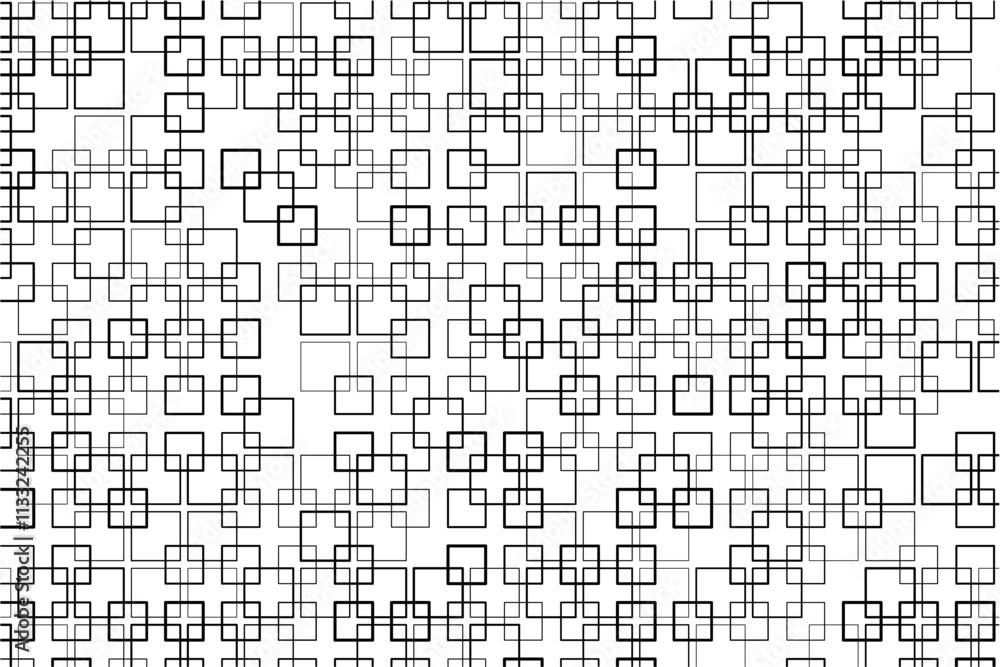 Aufkleber Symmetrical pattern of interwoven squares creating a sense of movement.