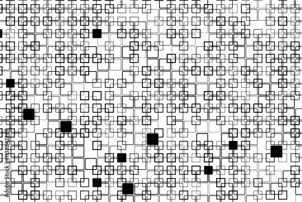 Fototapete symmetrical pattern of interwoven squares creating a sense of movement.
