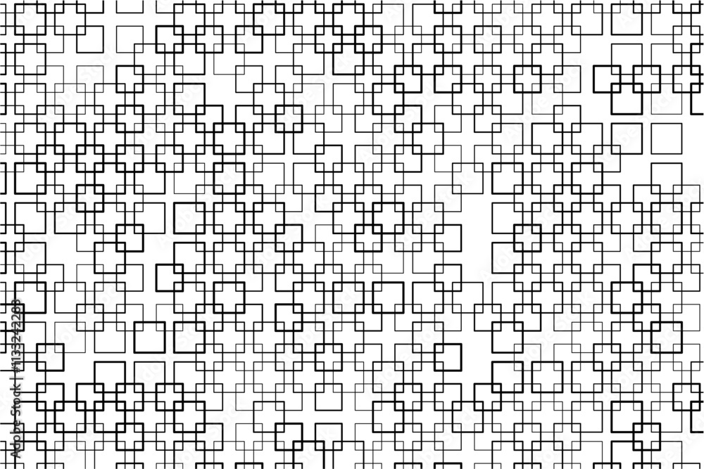 Aufkleber Symmetrical pattern of interwoven squares creating a sense of movement.