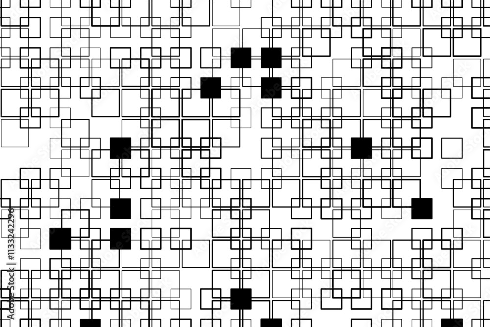 Fototapete symmetrical pattern of interwoven squares creating a sense of movement.