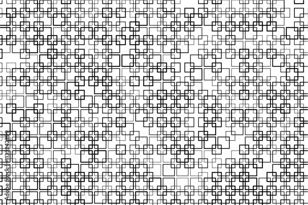 Aufkleber Symmetrical pattern of interwoven squares creating a sense of movement.
