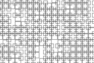 Fototapeta premium Symmetrical pattern of interwoven squares creating a sense of movement.