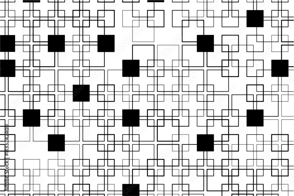 Aufkleber Dynamic square intersections form a bold, geometric design pattern