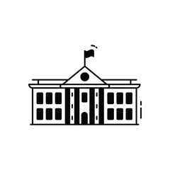 Obraz premium White house vector icon