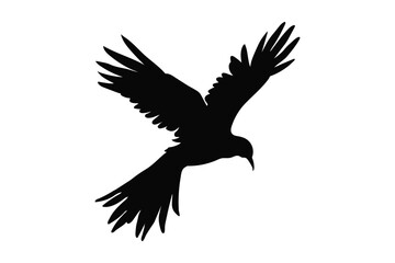Obraz premium Flying Bird Silhouette Vector Art for Nature and Wildlife Design