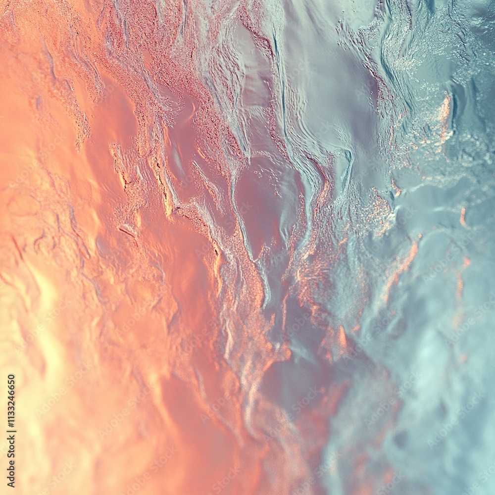 Aufkleber dynamic water ripples abstract art fluid motion vibrant colors close-up view visual serenity for int