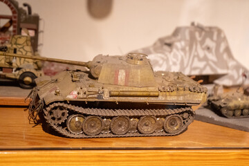 Old toy tank. Car kids game. © Real_life