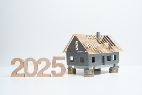New year concept 2025 house building