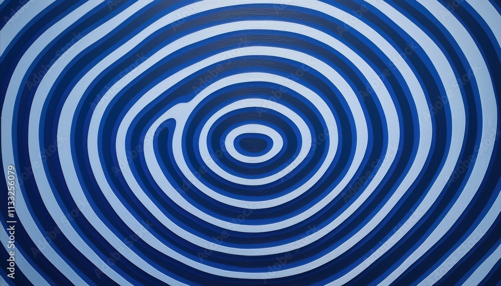 Poster a mesmerizing pattern of blue and white concentric circles creates a soothing visual effect.