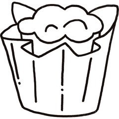 Sunny cupcake delight, cupcake doodles, bloom muffin doodles, cloud topped cupcake