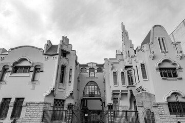 Generic street view from the city of Giron in southern Catalonia, Spain