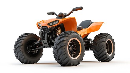 Obraz premium 22. A quad ATV with oversized wheels and a low profile, centered on a white background