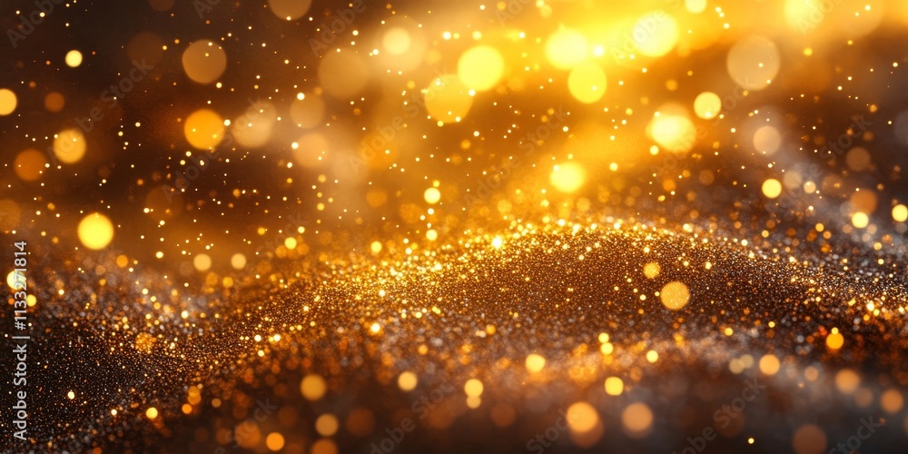 Poster golden color gradient background with a grainy texture, generative ai