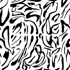 Obraz premium seamless pattern with black and white animals