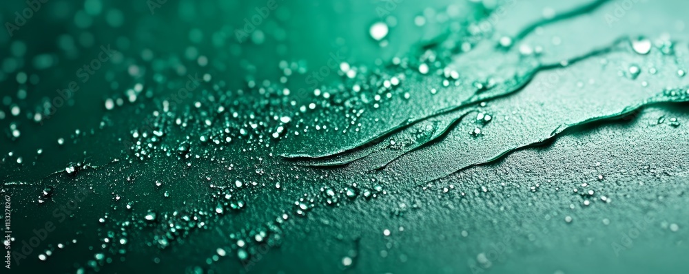 Poster emerald color gradient background with a grainy texture, generative ai
