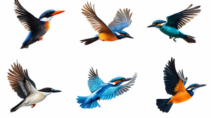 Obraz premium birds flyon isolated on a white background