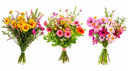 Fototapeta premium bouquet floweron isolated on a white background