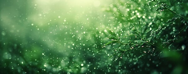 Natural Green Gradient Background with a Grainy Texture, Generative AI