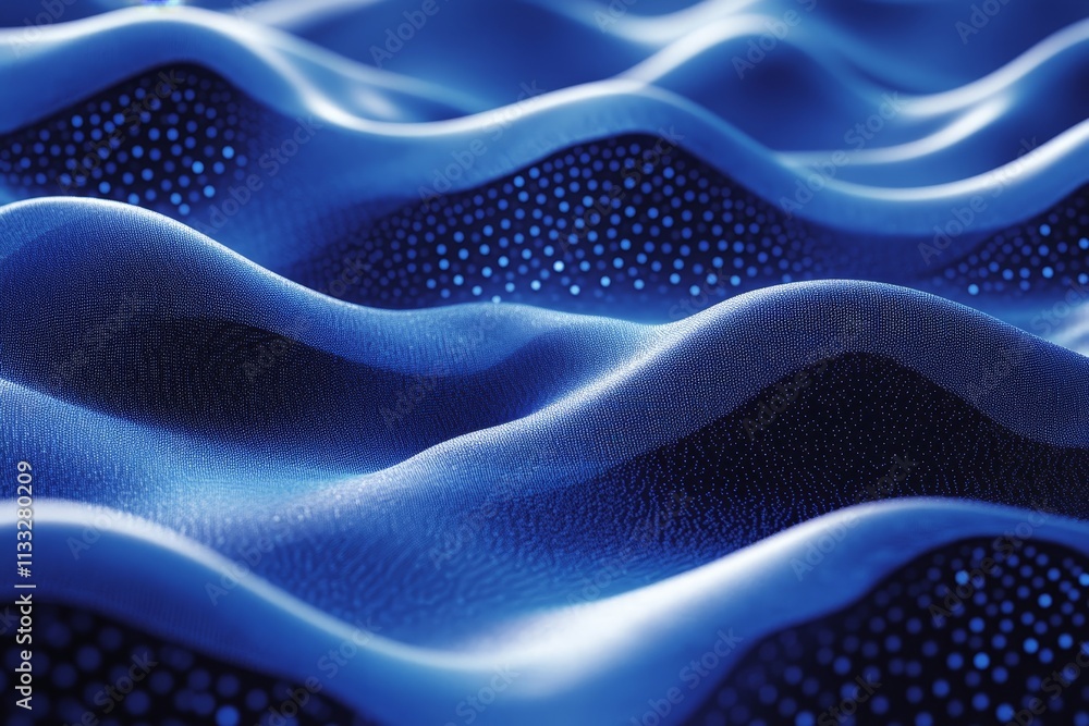 Poster deep blue colors gradient background with a grainy texture, generative ai