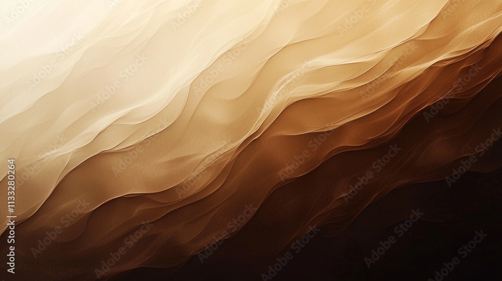 Poster rich mocha mousse shades flow in soft waves, creating a serene and warm ambiance. the gradient trans