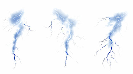 Fototapeta premium lightning transparenton isolated on a white background