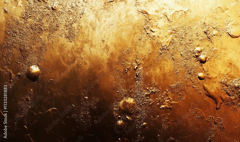 Poster golden color gradient background with a grainy texture, generative ai