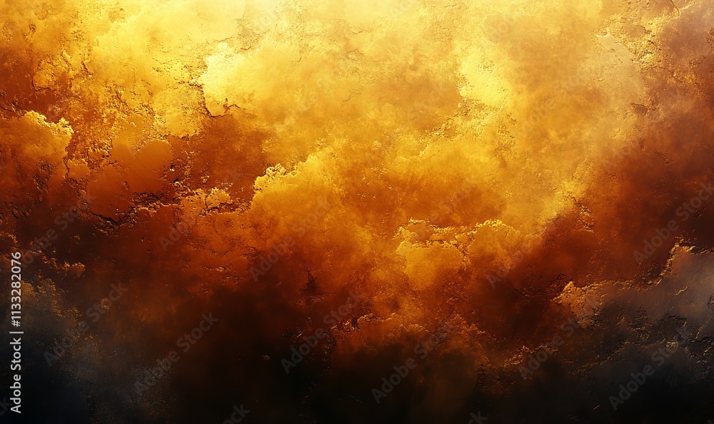 Poster golden color gradient background with a grainy texture, generative ai