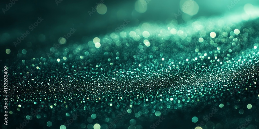 Poster emerald color gradient background with a grainy texture, generative ai