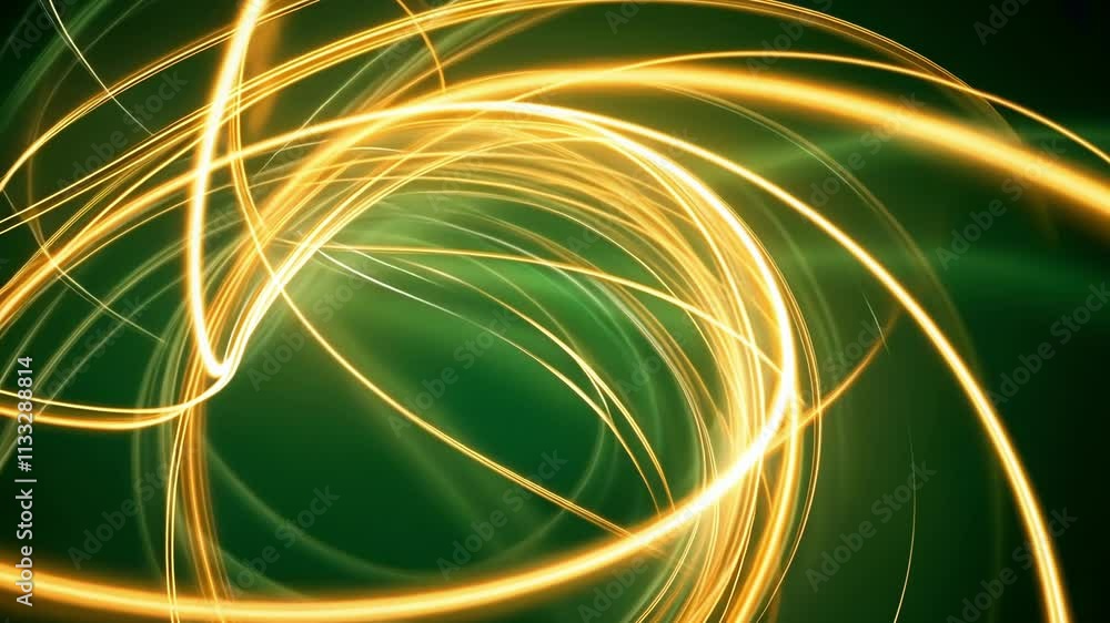 Poster quick erratic lines of light creating a sense of movement. green screen chromakey