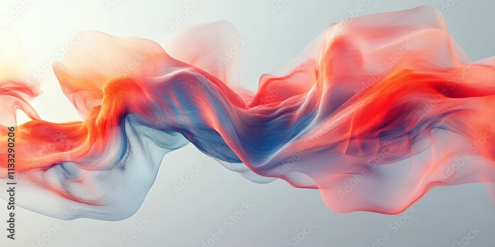 Aufkleber an abstract shape in motion abstract background, generative ai