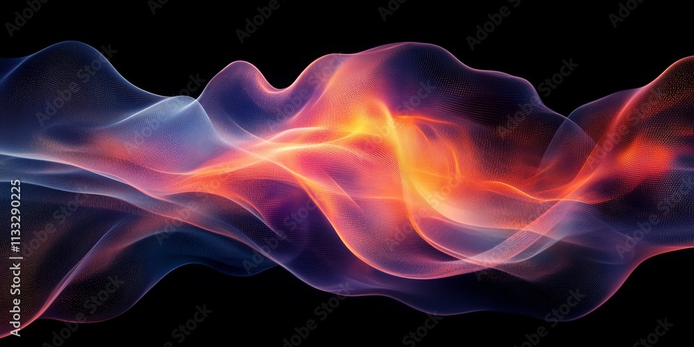 Poster an abstract shape in motion abstract background, generative ai