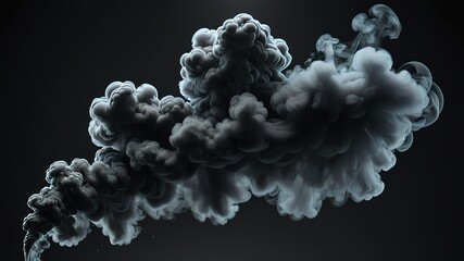 Gentle Gray Mist on a Black Background