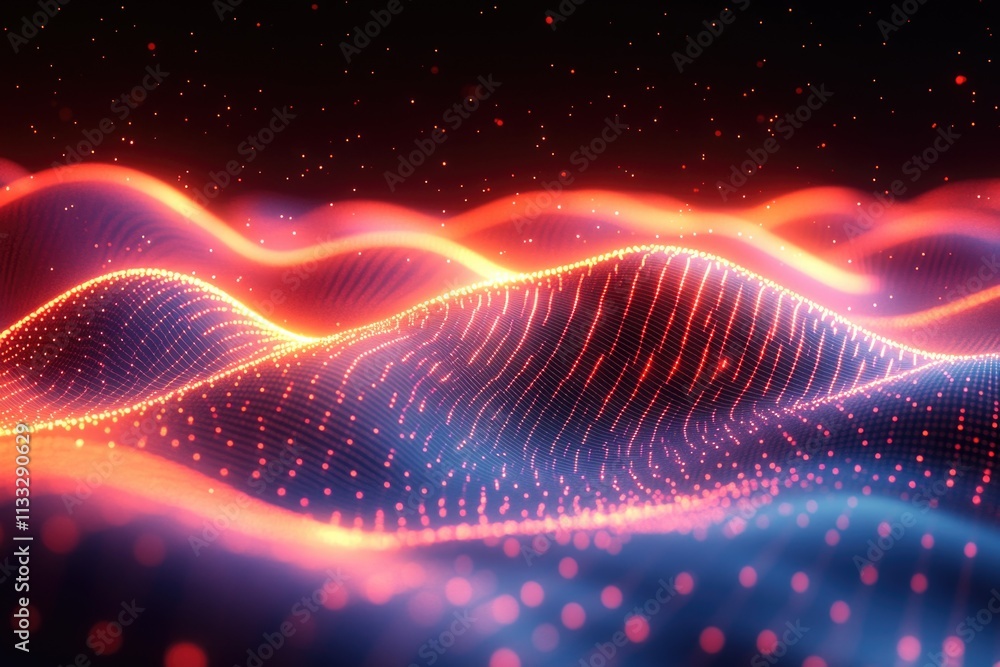 Poster A computer-generated image of a wave of light