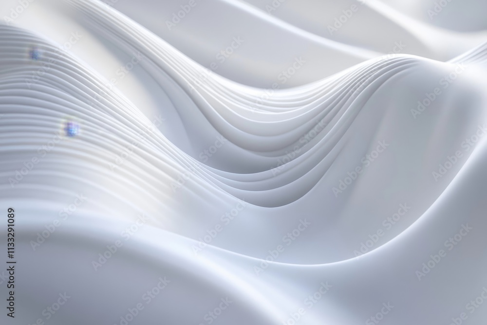 Poster white background with smooth lines, generative ai