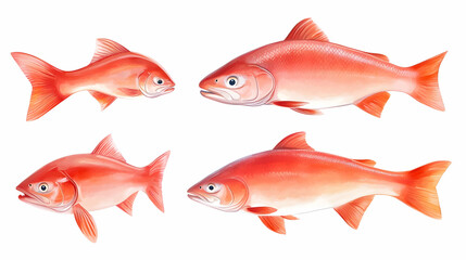 Fototapeta premium salmonon isolated on a white background
