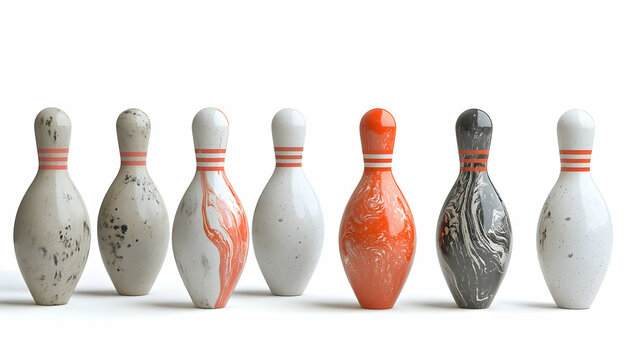 bowling pinson isolated on a white background