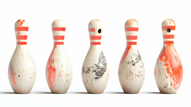 bowling pinson isolated on a white background