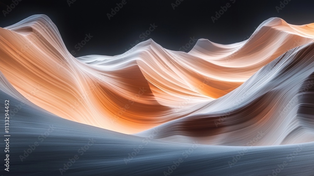 Poster Swirling patterns of canyon formations create a mesmerizing interplay of light and texture, capturing the essence of nature's artistry at dusk. Beautiful hues illuminate the landscape