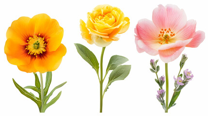 Obraz premium spring floweron isolated on a white background