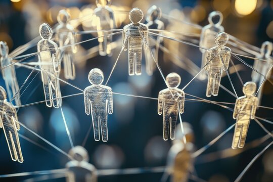 A group of people linked together in various ways