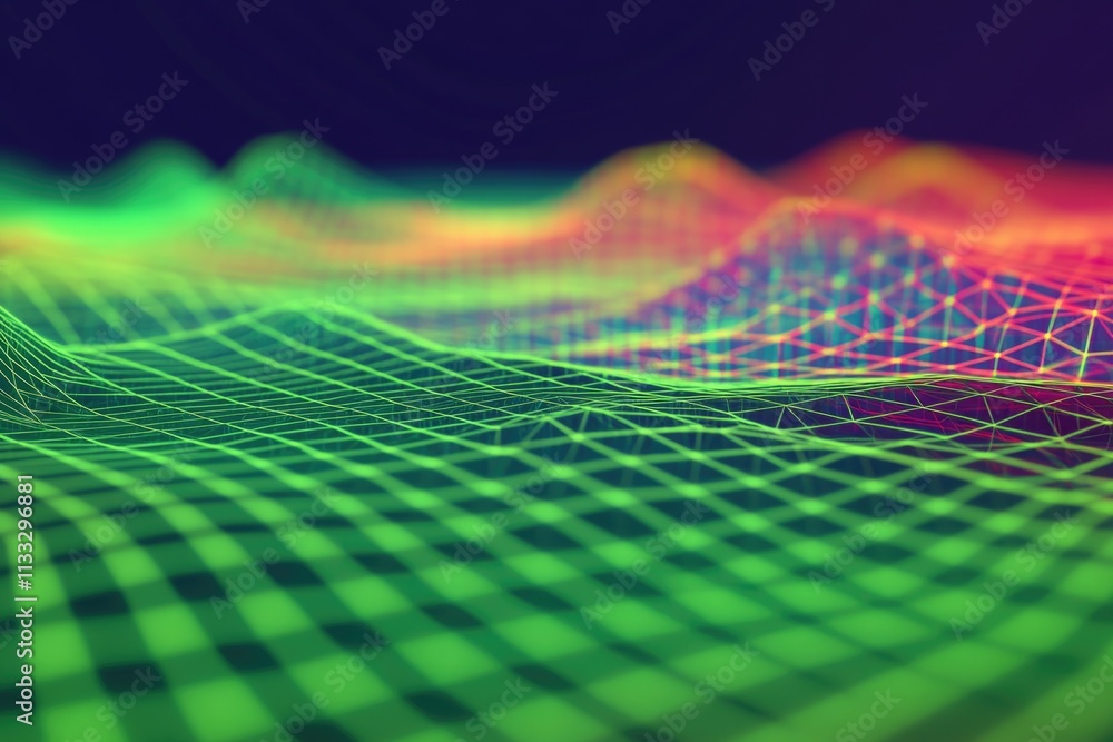 Poster a computer-generated image of a wave, suitable for use as a background or in a graphic design