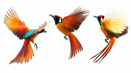 Fototapeta premium bird of paradiseon isolated on a white background